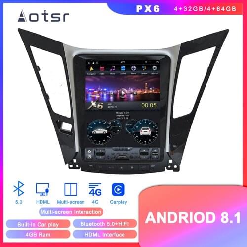 Tesla style Android 8.1 GPS Navigation Car DVD Player For Hyundai Sonata 8 2012-2014 Auto radio stereo multimedia player unit