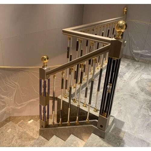 Free Shipping,Stair Barrier,Natural Jade column home staircase handrail glass railing high-end villa guardrail