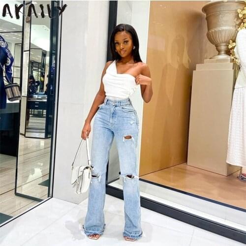 Akaily 2021 Skinny One Shouder White Sexy Bodysuit Women Tops Backless Strapless Bodycon One Piece Outfit Ladies Bodysuit Female