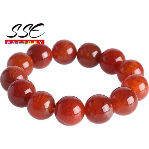 Wholesale Natural Stone Agates Bracelet Red Dragon Vein Round Loose Beads For Jewelry Making Diy Bracelet