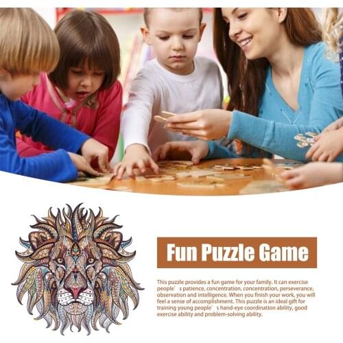 Wooden Animal Puzzles for Adults DIY Puzzle Each Piece is Animal Shaped Puzzles Christmas Gifts for Kids Jigsaw