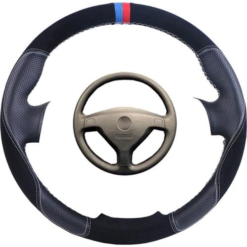 Custom Car Steering Wheel Cover For Buick Sail Opel Astra G H 1998-2007 Opel Zafira A 19 Suede Leather Auto Steering Braid