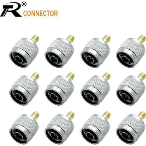 12/50/100pcs SMA Female jack to N Male Plug RF Coaxial Wi-Fi Adapter connector Test Converter