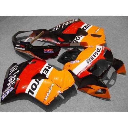 Motorcycle Fairing kit for HONDA VFR800 98 99 00 01 VFR 800 1998 1999 2000 2001 REPSOL Orange red Fairings set +7 gifts HX04
