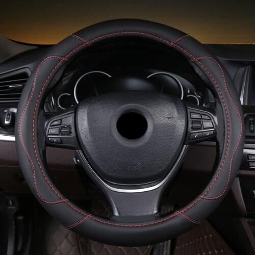 ZHOUSHENGLEE Microfiber Leather Car Steering Wheel Cover For Suzuki Vitara Swift Jimny SX4 S Cross Dzire Celerio Ertiga APV