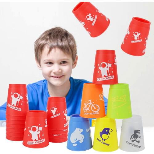 Creative MINI Childrens Racing Competition Flying Stacks of Cups Educational Early Childhood Toys Gifts