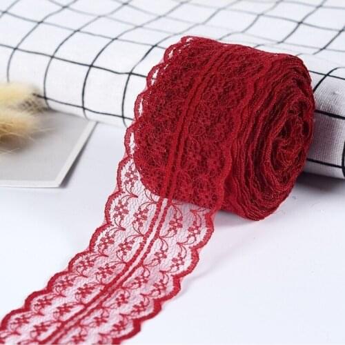 Burgundy Lace Ribbon (6cm-10m)