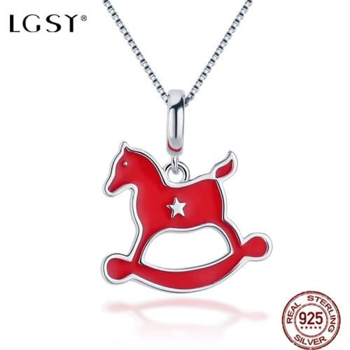 LGSY DP051 925 Sterling Silver Santa Claus Pendant Romantic Pure Silverware Fashion Jewelry Necklace Pendant Fine Jewelry Making
