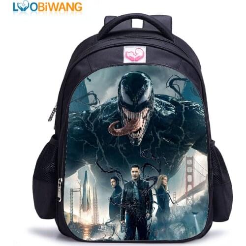 Marvel Spiderman Venom Backpack Super Heroes Mens Backpack Travel Bag Children Boys Fashion School Bags Girls School Backpack