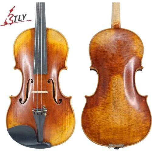 Master Handcraft Customized Antiqued Violin 4/4 Natural Flamed Maple Professional Violins Violino El violin