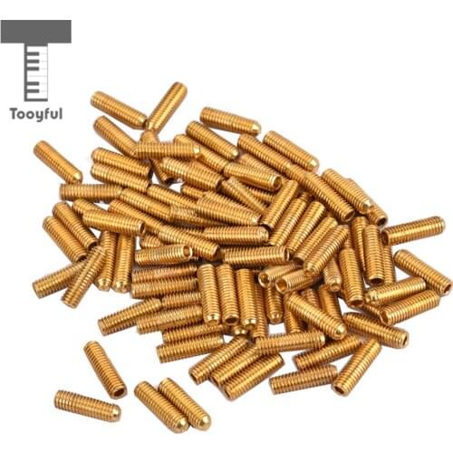Tooyful 100pcs/set Metal Electric Bass Guitar Bridge Saddles Diameter 3mm Gold