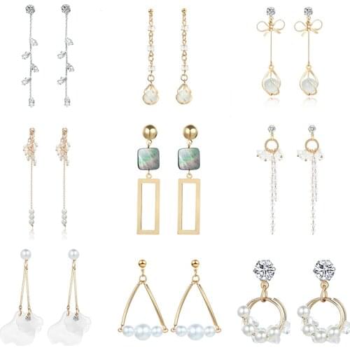 Fashion 2020 Winter Fairy Earrings For Women Earrings Pearl White Silver Color Jewerly Clip On Earrings Findings