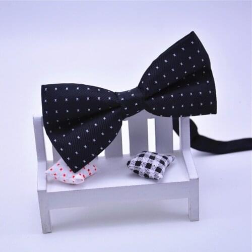 Fashion Bow tie For Men White Dots Bowtie Wedding Party Act Formal Cravat Gravata Black Red Brand New Butterfly
