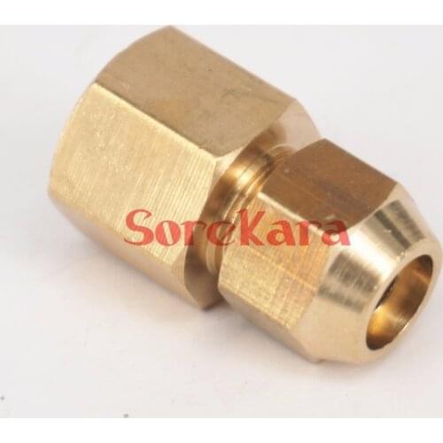 Flare Tube OD 8mm x M12x1.25mm female Brass Flare Male Connector Tube Pneumatic Fitting with Short Flare Nut