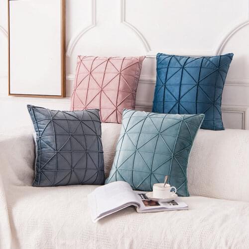 Solid color 45*45cm Pillowslip Square Waist Throw Cushion Cover Cushion Cover Throw Pillows Covers hot Pillow Case Home Supplies