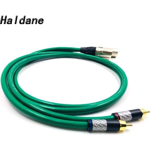 Haldane Pair Carbon Fiber RCA to XLR Balacned Audio Cable RCA Male to XLR Male Interconnect Cable with MCINTOSH USA-Cable