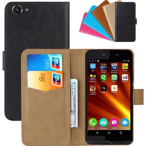 Luxury Wallet Case For Micromax Canvas Magnus 2 Q338 PU Leather Retro Flip Cover Magnetic Fashion Cases Strap
