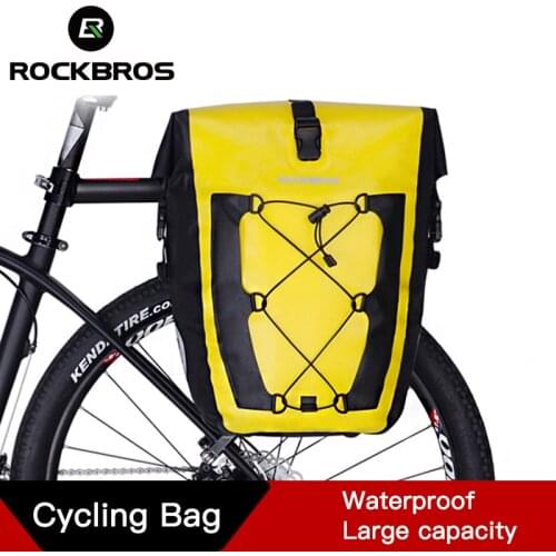ROCKBROS Travel Cycling Bag Waterproof Bike Bag 20L Basket Bicycle Rear Rack Tail Seat Trunk Bags Pannier MTB Bike Accessories