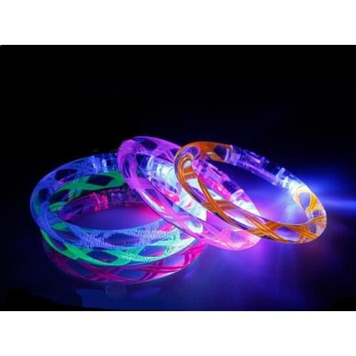Glowing/LED/Flash/Light Up Bracelet 30pcs/lot Plastic Led Wristband For Party Club Thread Colorful Bracelet Toy Girl Boy Gift