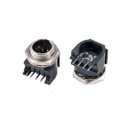 High quality 50pcs/lot 4pin Mini XLR male Style Connector socket PCB Panel Socket