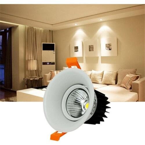 Dimmable Anti Glare COB LED Downlights CRI>93 ,7W/12W LED Ceiling Spot Lights Background Lamps Indoor Lighting