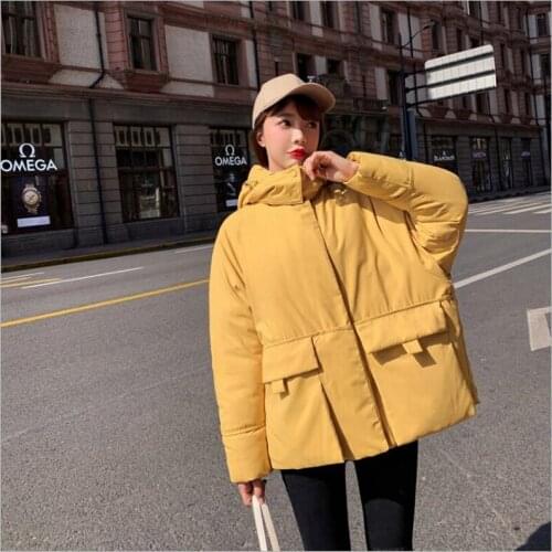 Winter Jacket women hooded Student Short-style Clothes Girls Winter parka Cotton-padded loose Coats Big Size Abrigo Mujer Z67