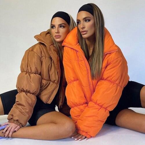 Winter clothes women jacket Lapel Zipper Cardigan Solid y2k coat Cotton abrigos mujer casaco feminino inverno 2021 Top jackets