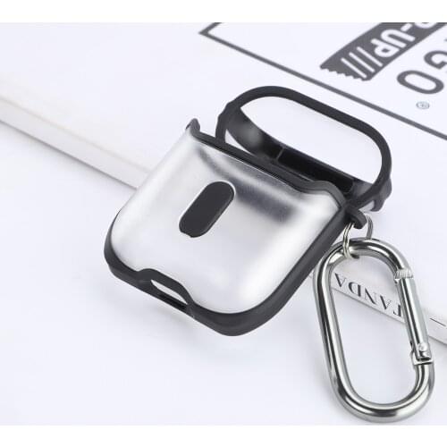 Hard Case For Airpods Transparent Matte Earphone Accessories Wireless Bluetooth Cover For Apple Airpods pro Case With Keychain
