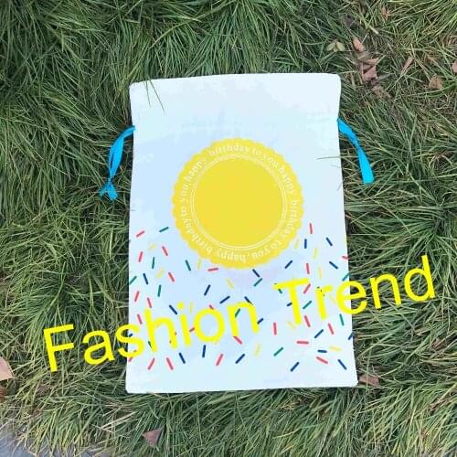 10pcs/lot free shipping good quality canvas birthday sack bag 3 styles hot selling 50*70cm birthday gift bags for kids