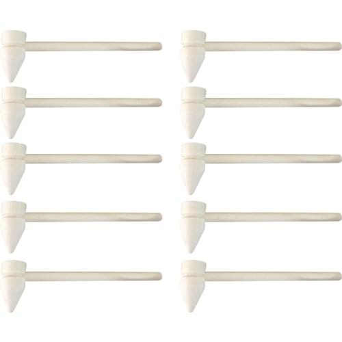 10Pieces MINI NATURAL WOOD MALLETS WOODEN HAMMERS FOR DIY JEWELRY MAKING TOOLS