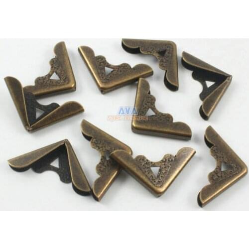 100Pcs Antique Brass Book Corner Bookbinding Corner Clip 18mm