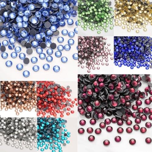 AAAA Quality DMC HotFix Rhinestones Ss10 Ss16 Ss40 Iron on Flatback Hot Fix Rhinestones for Sewing & Fabric Garment Rhinestones