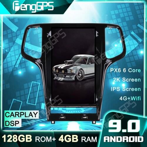 Tesla Car Stereo Android Radio For Jeep Grand Cherokee 2010-2019 DVD Player Touchscreen GPS Navigation Carplay 4+128G Multimedia