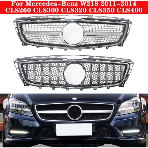 For Mercedes-Benz CLS-class W218 2011-2014 Car styling Middle grille ABS plastic GT front grille CLS300 CLS350 vertical bar