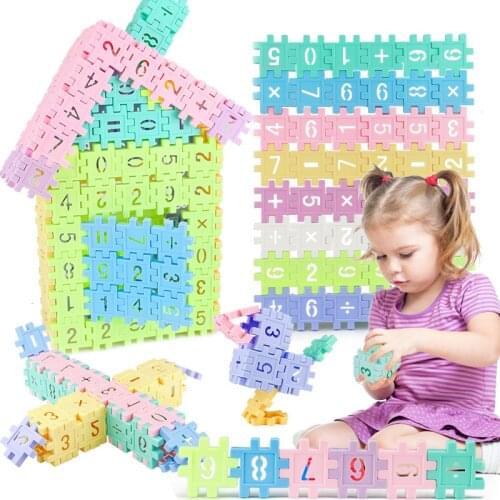 48Pcs DIY Number Blocks Toys Deformable Colorful Creative Assembled Building Blocks Educational GiftsToys For Children
