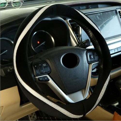 New Plush Rhinestones Crystal Car Steering Wheels Cover Auto Diamond Seat Belt Covers Gear Universal Shoulder Cover Padding