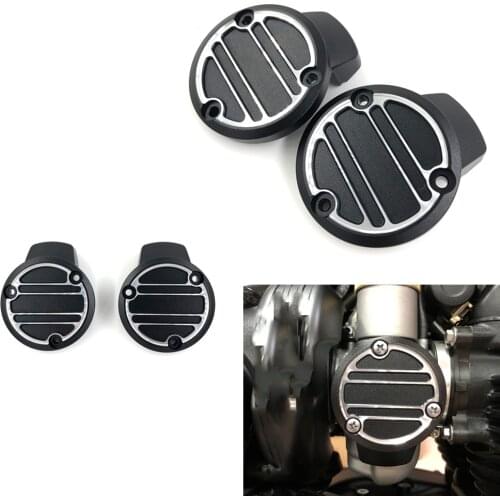 For Triumph Bonneville Bobber Black Ribbed Throttle Body Covers Kit T120 Speedmaster Thruxton 1200 R 2016-2019