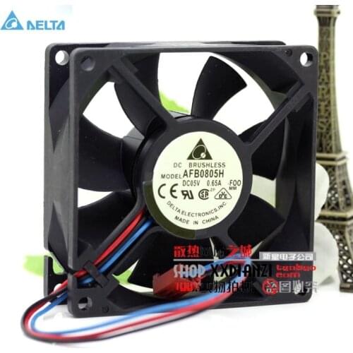 For delta AFB0805H 8025 5V 8CM double ball-bearing 35.31CFM 3000RPM axial cooling fan