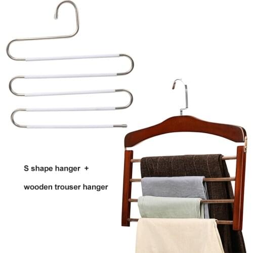 Space Saving Perchas Para Pantalones Cintre Pants Clothes Hanger Closet Organizer Hangers for Pants Clothes Colgador de Ropa