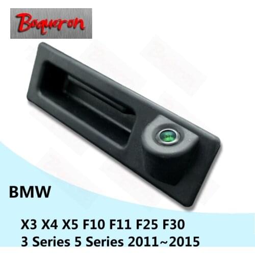 For BMW X3 X4 X5 F10 F11 F25 F30 3 5 Series 2011~2015 Trunk Handle Reverse Parking Backup Camera HD CCD Car Rear View Camera
