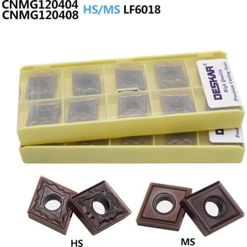 10PCS CNMG120404 CNMG120408 MA MQ HS MS LF6018 Carbide Insert Original Inserts CNC lathe metal Cutting tool For Stainless Steel