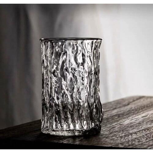 Hammered Glass Household Cup Heat-Resistant Water Microwave Oven Special Japanese-Style High-Temperature Teacup Whiskey Cups