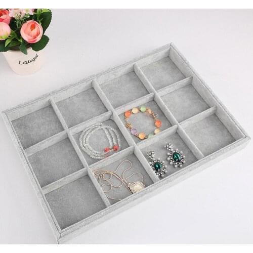 Fashion Velvet Cloth Earrings Rings Jewelry Pendant Display Holder Tray Rack hot