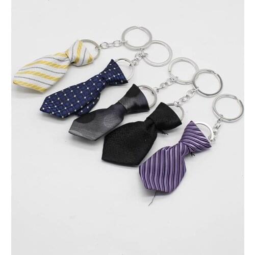 Fashion mini tie keychain gift tie pendant wholesale craft tie pendant (random color)
