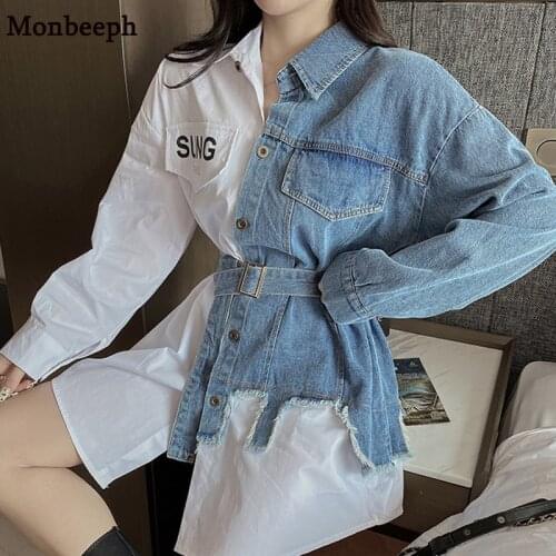 MONBEEPH Fashion Denim Dresses