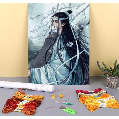 Mo Dao Zu Shi Printed Canvas 11CT Cross Stitch Complete Kit DIY Embroidery DMC Threads Sewing Handmade Handiwork Stamped