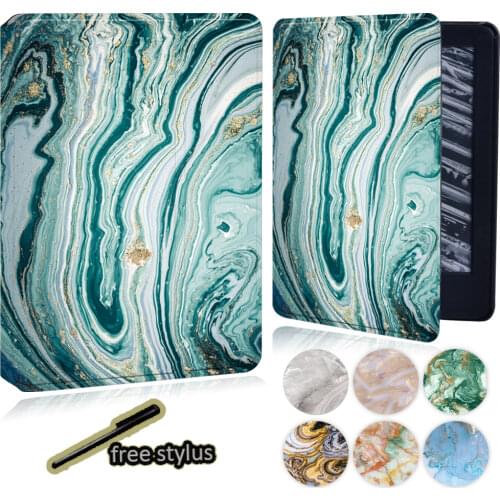 New PU Leather Tablet Case for Amazon Kindle Paperwhite 1/2/3/Paperwhite(2012/2013/2015/2018)/Kindle (10th /8th) 6 Inch + Pen