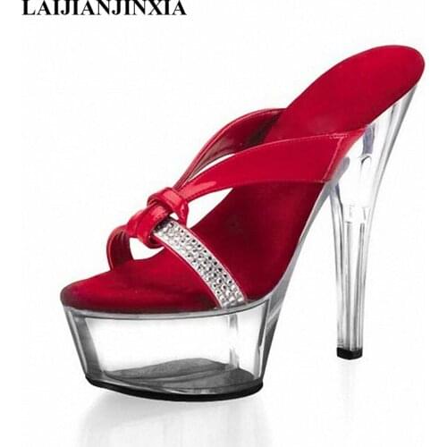 New Women 15cm High-Heeled Shoes Platform Shoes Nightclub Dancing Shoes High Heels Plus Size Sandals Dance Shoes