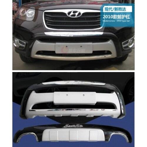 ABS Car Front+ Rear Bumper Protector Cover Guard Skid Plate Fits For Hyundai Santa Fe 2010.2011.2012