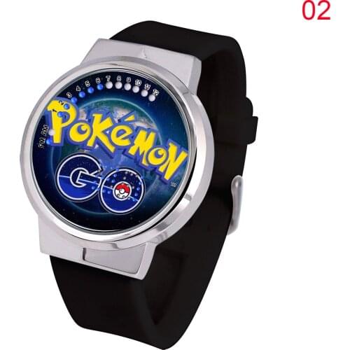 Pokemon Cartoons Pikachu waterproof Children touch screen LED watch boy Creativity Personalized touch screen electronic watch